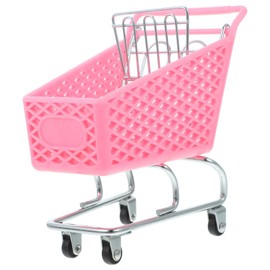 DOITOOL Miniature Grocery Cart Mini Supermarket Handcart 5.39x 5.5 In Mini Shopping Cart Shopping Utility Cart Shopping Grocery Cart Mode Storage Toy Desk Organizers Mini Shopping Cart (Random Color)