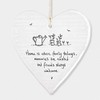 East Of India Hanging Heart Gift Home is where family