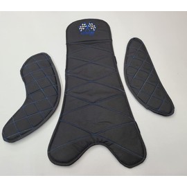 Hidden Comfort Camo Go Kart-Flat Track-Dirt Racing -Seat Pads Adult Size Blue Design