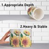 Sunddo Sunflower Utensil Holder, 6.7" Large Utensil Crock, Ceramic Cooking