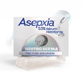 Asepxia, Jabón en barra Neutro jabón facial y corporal, 53% Serum Hidratante, 100g