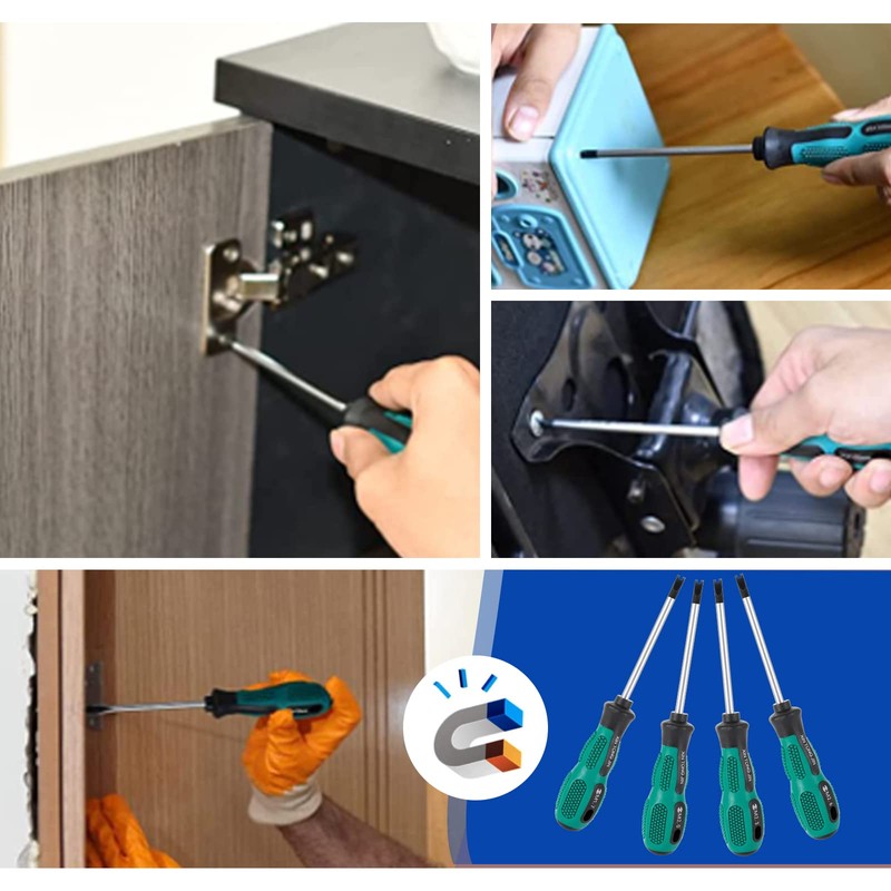 4Pcs U Screwdriver Set, Tri-Point Screwdriver Kit, U Fork Type