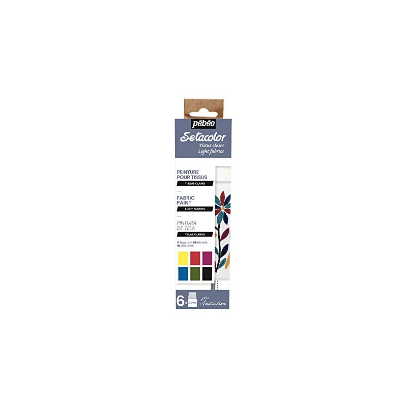 Pébéo - Fabric Paints Starter Set - Light Fabrics -
