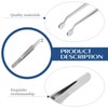 TEHAUX Eyelid Massage Tweezer Gland Forcep Round Head Stainless Steel