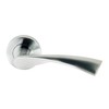 Excel Passage Door Handles on Round Rose, Satin Chrome