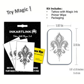 INKARTLINK Semi Permanent Tattoos, 3 Sheets of Small Temporary Tattoos, Adult Art Designs, Party Favors, Waterproof, Realistic, No Adhesive, No Reflective, Lasts 1-2 Weeks (Iris)