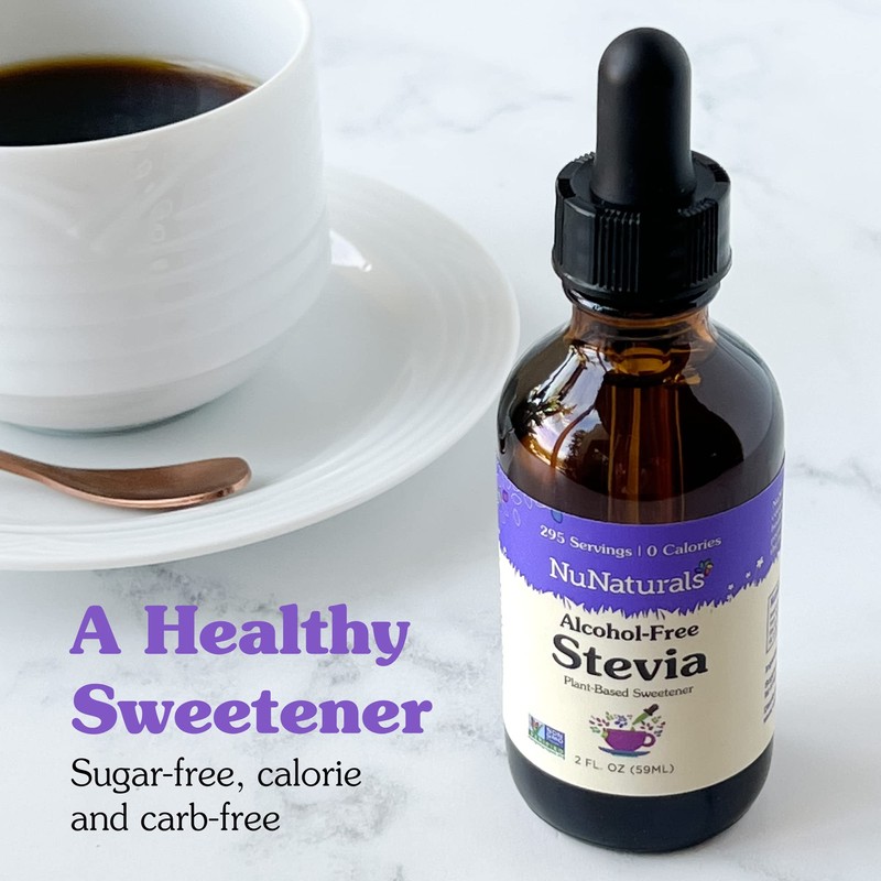 NuNaturals Liquid Stevia, Sugar-Free Sweetener, Plant-Based Sugar Substitute, Zero Calorie,