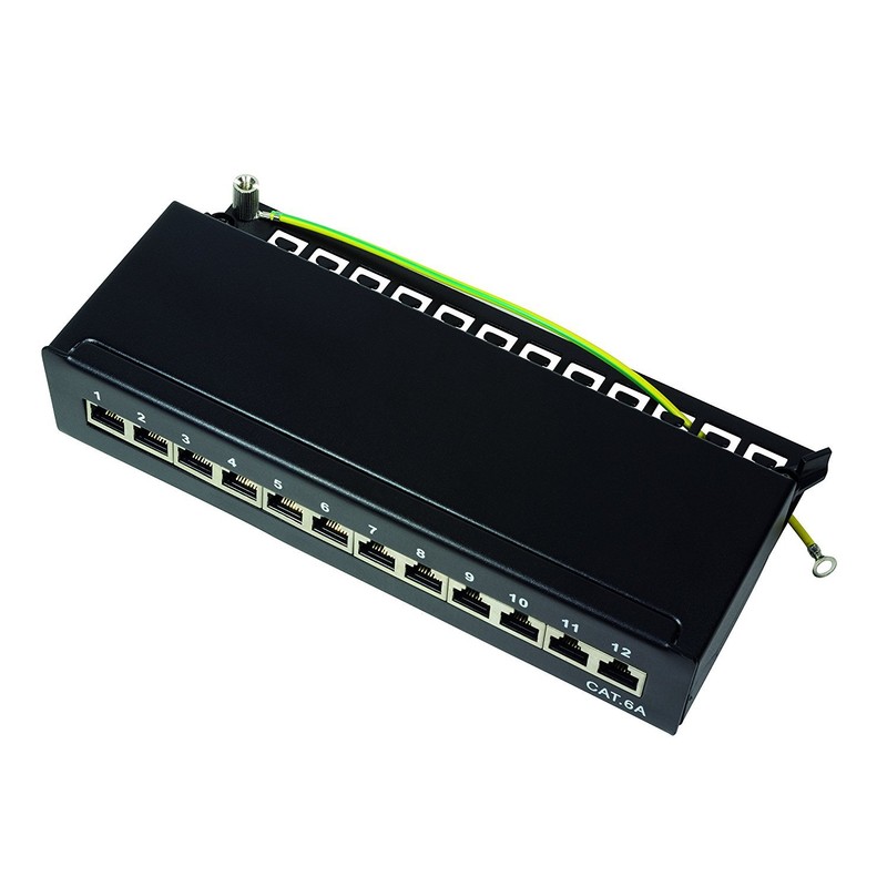 BIGtec 12 Port CAT6a Patch Panel Distribution Panel Distributor Patch