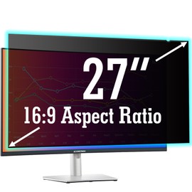 ACONETMAX 27 inch Privacy Screen Filter for Computer Widescreen 16:9 Monitor,Privacy Shield Anti-Glare Blue Light Bolcking Screen Protector