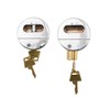 QWORK Heavy Duty Puck Lock and Hasp, High Security Steel