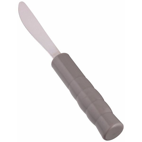 Sammons Preston Weighted Serrated Knife with 8 oz. Additional Weight & 1" Thick Handle, Easy to Hold Silverware for PSP Degenerative Disease, Stabilizes Tremors & Shakes for Eating, 4.5" Long Handle