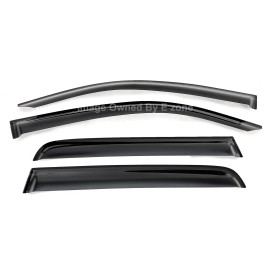 SDZ 4 Pc Tape on Window Visor Sun Shade Vent Rain Wind Guard Fit 22-Up Ford Maverick