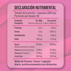 Ga Tlali Avant Ma - Suplemento Alimenticio - Ácido Fólico Y Vitamina E -Sin Ingredientes Artificiales - Cápsulas De 500 mg - Contenido Neto 30g