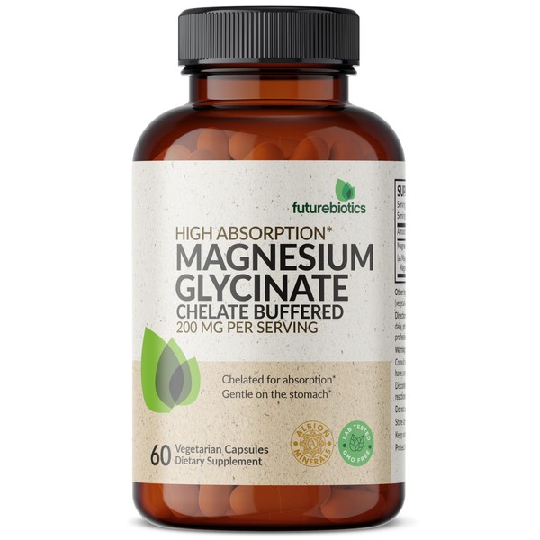 Futurebiotics Magnesium Glycinate 200 MG per Serving Chelated for High