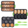 OMISTAR Silicone Hamburger Bun Mold Set of 5-3 & 8
