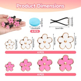 OIHCAZ Daisy Flower Air Vent Clip, 4PCS Flower Vent Clips, Reusable Metal Car Decorations for Air Vents, Cute Car Interior Decoration Accessories for Women & Girls
