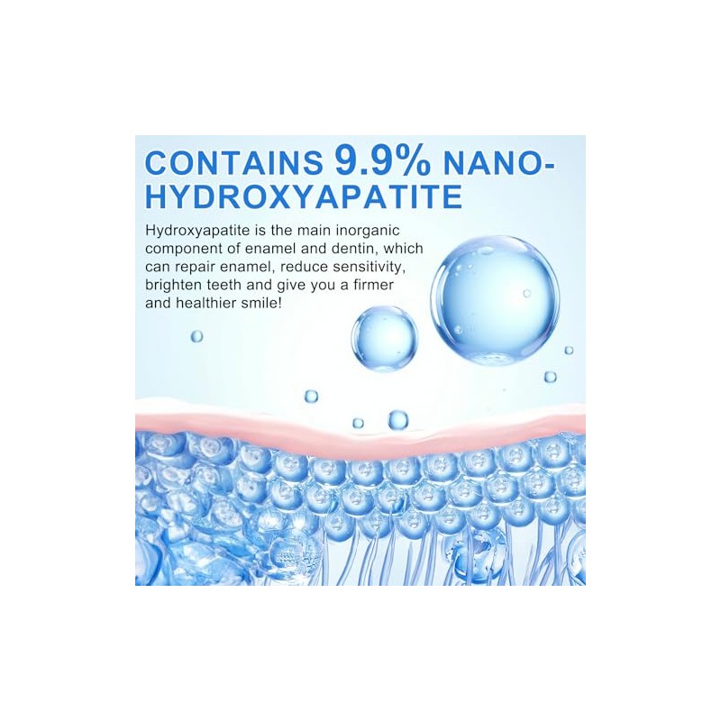 9.9% Hydroxyapatite Toothpaste for Enamel Protection and Tooth Strengthening, (2PCS)