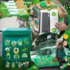 30 Pcs St. Patrick's Day Reflective Car Magnet Set Green