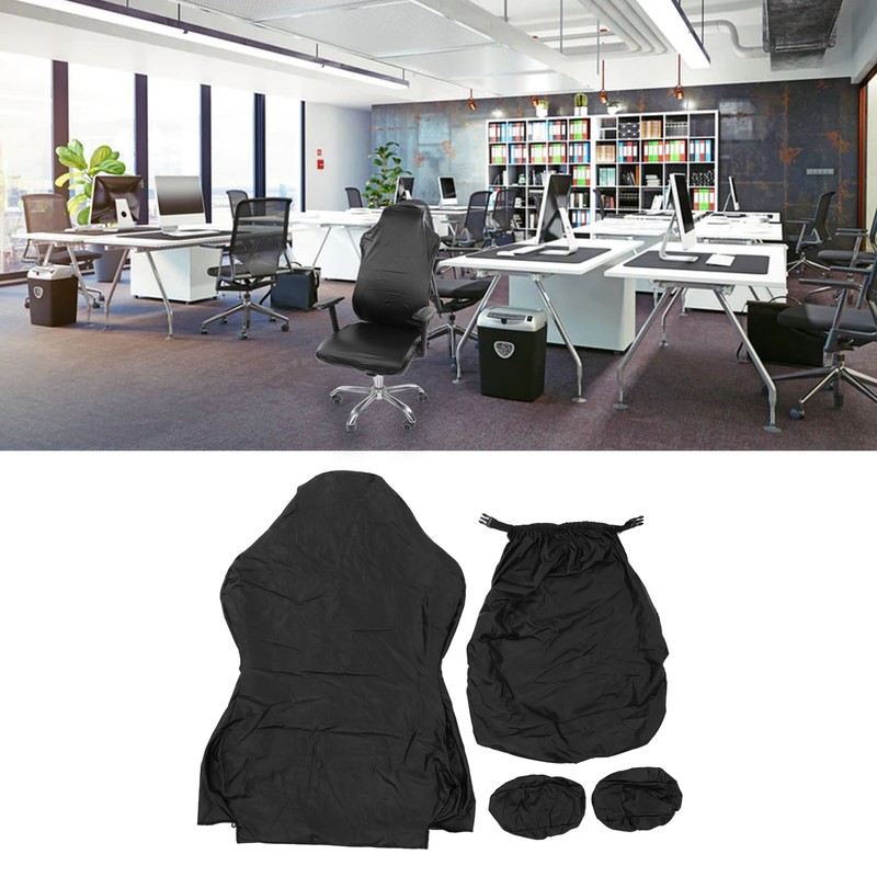 Gaming Chair Covers Comprehensive Protection Stretchable Comfortable Waterproof Black PU