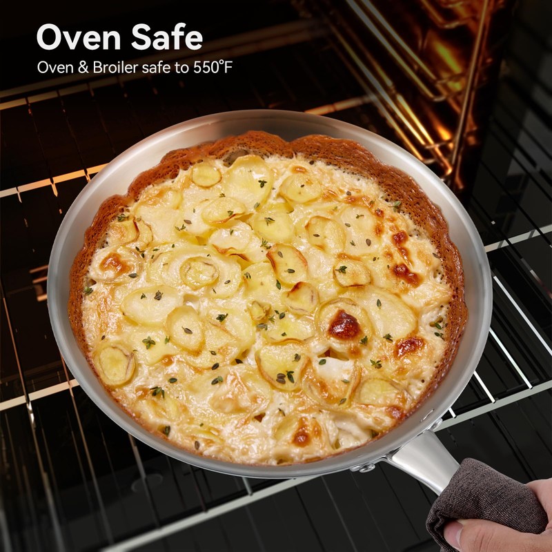 Duxtop Whole-Clad Tri-Ply Stainless Steel Induction Cookware Set, 9PC Kitchen