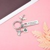JSDDE Plane Keyring with Engraving Be Safe Have Fun Come