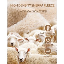 Flygo Men's Winter Warm Active Fleece Joggers Pants Athletic Sherpa Lined Sweatpants(02 Dark Grey-XL)