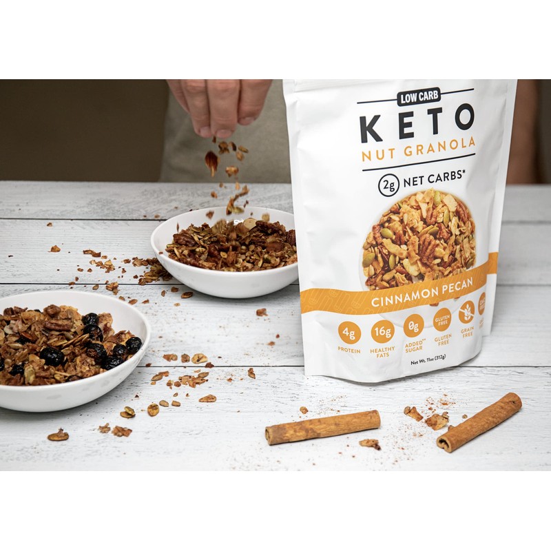 NuTrail - Keto Nut Granola Healthy Breakfast Cereal - Low
