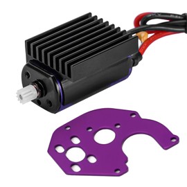 INJORA 050 Pro Brushed Motor 50T with Metal Motor Mount and Aluminum Heat Sink for SCX24 AX24 1/24 RC Crawler Upgrade