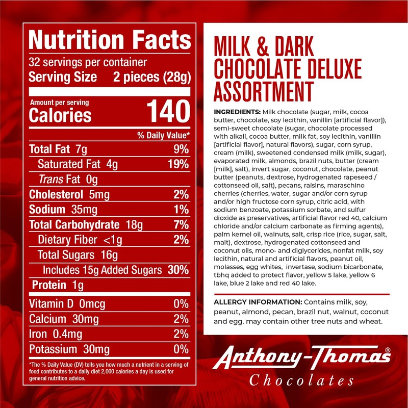 Anthony Thomas, Milk and Dark Chocolate Deluxe Assortment, Milk and