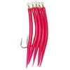 Kinetic Rubber Makk Available in Five Colours and Sizes, Pack of 5, Perma Steel Hooks (Pink, 10/0)