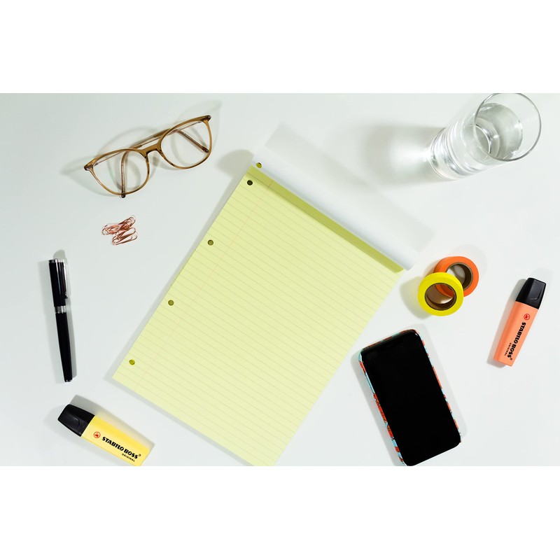 Silvine A4 Yellow Paper Dyslexia Refill Pad - Lined with