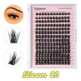 feinner DIY Lash Extension,  Lash Bond and Seal,Remover,Tweezer for Easy Apply Waterproof Long Lasting at Home,Soft Natural 0.07 D Curl 8-16mm Mix Makeup Eyelash Clusters:_Bond &Seal&Remover 3 in 1