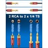 SOUNDFAM Premium RCA to 6.3 mm Jack Cable 2 m