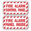 "Fire Alarm Panel Inside" & "Fire Alarm Control Panel" 5"x10"