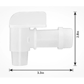 Plastic Spigot Drum Faucet White Flow 3/4 for Plastic Drums Jugs Replacement