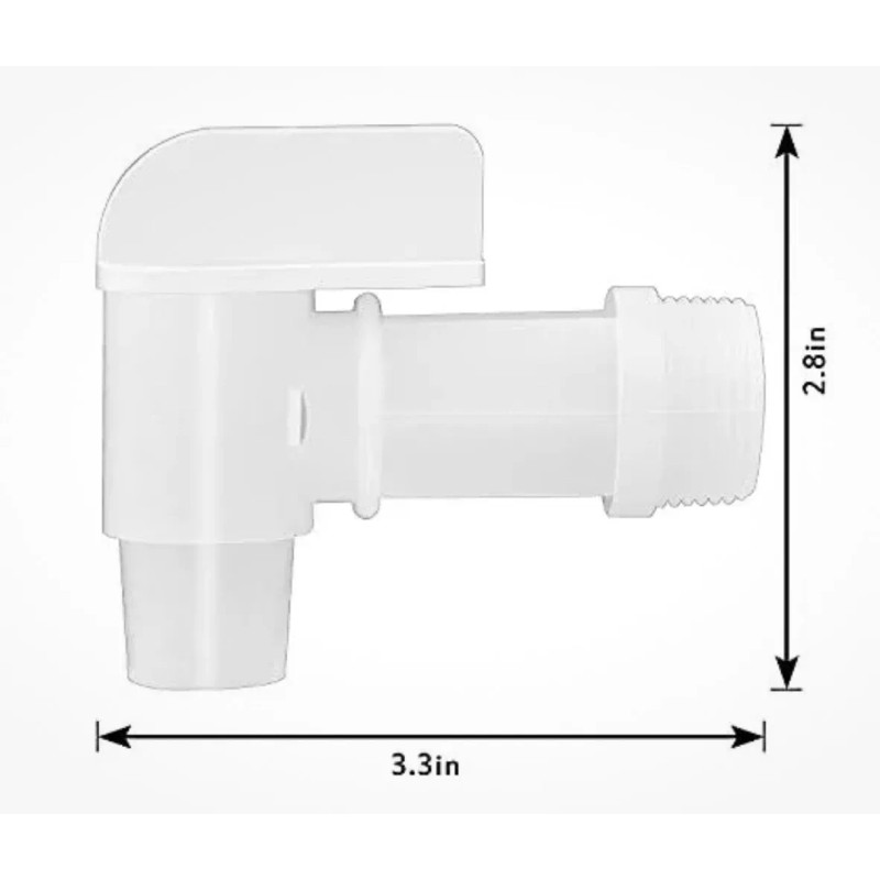 Plastic Spigot Drum Faucet White Flow 3/4 for Plastic Drums