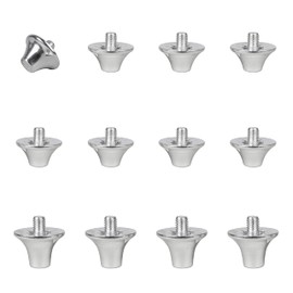 55 Sport Flare Pro Alloy Ultralight Replacement Football Studs - 12 Pack (10/13mm) - Silver