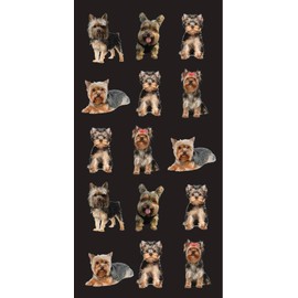 XWI Beach Towels Vibrant Printed Designs Dog, Cat, Unicorn, Bath Soft & Absorbent 100% Cotton 60 x 30 Inches One Side Print (Yorkies)