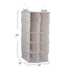 Household Essentials Closet 10-Pocket Hanging Shoe Side Blended Canvas Storage,