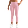 JAMfit Women's Pull-On Capri Pants Stretch High Waist Dressy Casual