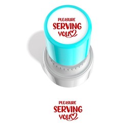 Service Stamp, 1 Count Funny Message Receipt Stamp, Durable Stamp for Daily Office Use, Office Stationery & Supplies:_blue - letter pattern_one-size