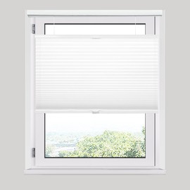 Allesin Top Down Bottom Up Cellular Shades,Blackout Cellular Shades Noise Reduction, Cordless Cellular Shades Room Darkening Honeycomb Shades, Light Filtering (White,H72 X W36) Easy to Install