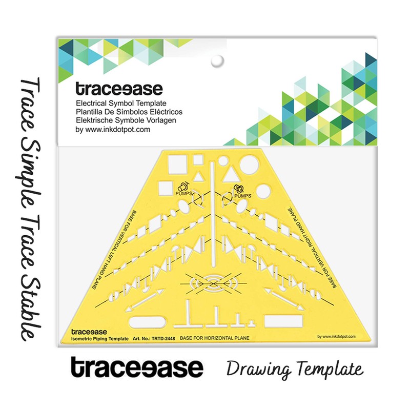 Traceease Electrical Drafting Isometric Piping Template Drawing Stencil,Designing Template Measuring