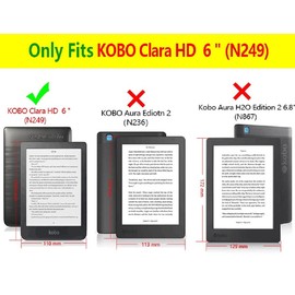 T Tersely Slimshell Case Cover for Kobo Clara HD (6 inch) - Ultra Thin and Lightweight PU Leather Protective Cover with Auto Sleep/Wake for Kobo Clara HD - Jungle
