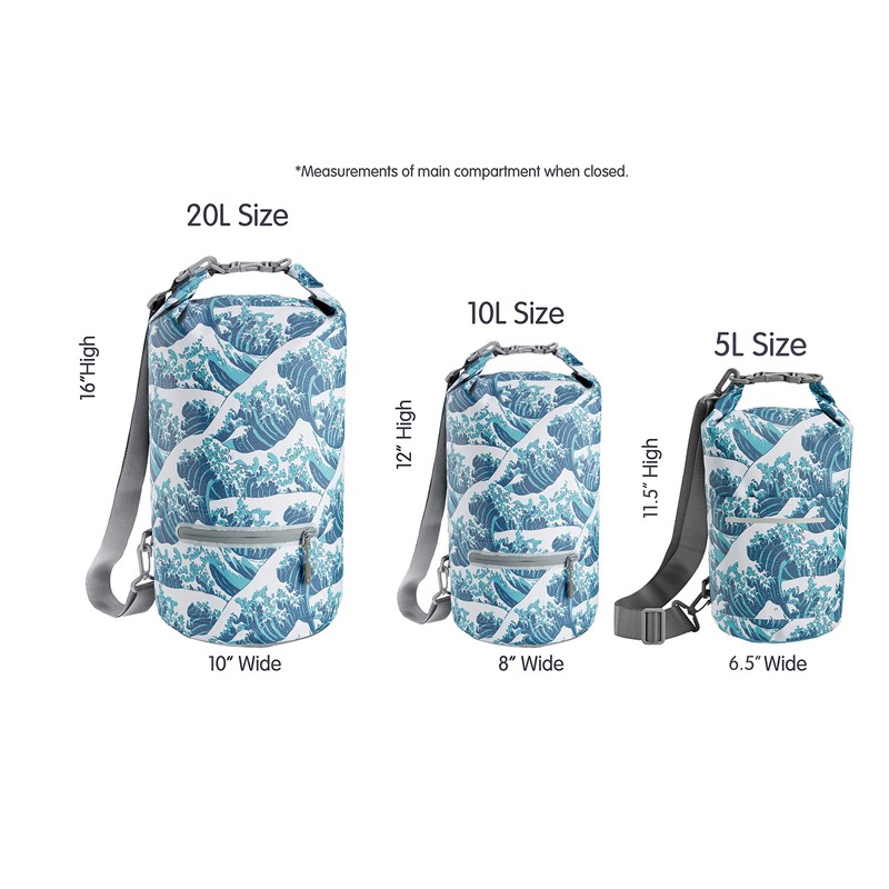 Skog Å Kust DrySak Waterproof Dry Bag | 5L Waves