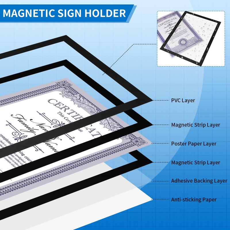 FACULX 20 Pieces Sign Holder 8 x 11.5inches, Self- Door