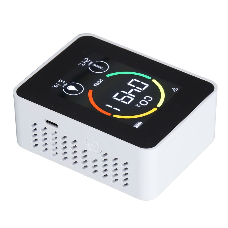 CO2 Detector Portable Battery Operated Temperature Humidity Meter Air Quality