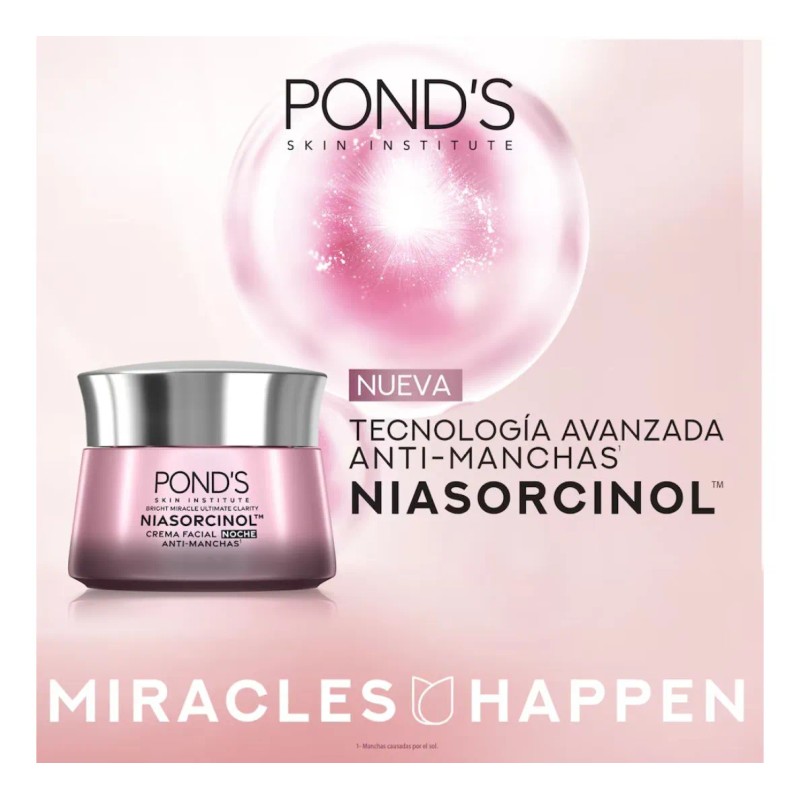 Pond's Crema Facial Noche Bright Miracle Con Niasorcinol, 50g Todo