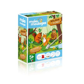 Mako Moulages 39049 Balade en Forêt 3 Moules Creative Kit Forest Animals