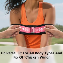 BracNova Adjustable Golf Swing Training Aid-Swing Correcting Arm Band, Fix Chicken Wing- Enhance Muscle Memory for All Skill Levels, Golf Swing Trainer for Right & Left-Handed（Size Range Fits Most）